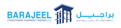 Barajeel ac logo arabic and english